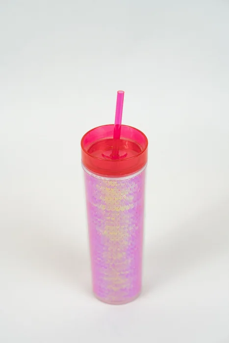 Vaso Con Tapa + Sorbito Gaiman - Rosa en Rosa - Muebles para el exterior, Uruguay | Indian