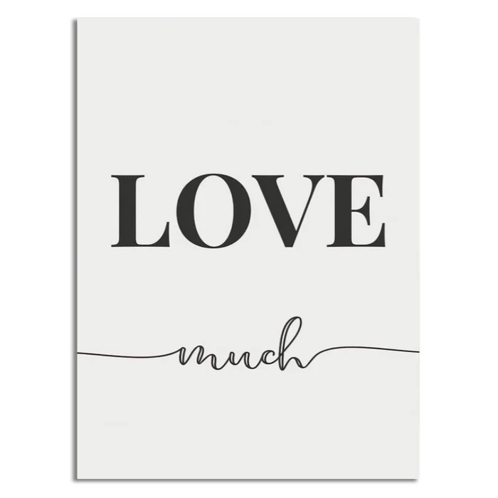 CUADRO CANVAS 30x40cm LOVE MUCH en Blanco - Decoración de pared, Uruguay | Decohogar