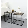 SET 2 MESAS AUX 37X37X40.5/33X33X35.5CM MADERA en Marrón - Mesas de comedor, Uruguay | Decohogar, vista 2 de 3