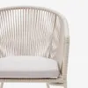 Silla Yanet de cuerda sintética crudo y patas de acero galvanizado en Blanco - Sillas, Uruguay | Kavehome, vista 4 de 10