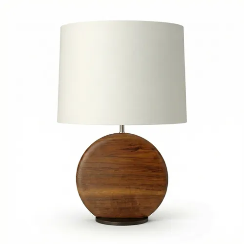 Lámpara de Mesa Orbital Wood en Madera natural - Lámparas de mesa, Uruguay | La Perla