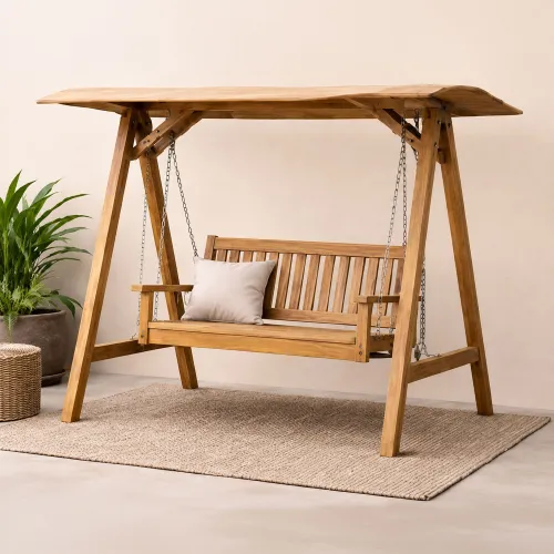 Hamaca Taki Madera-de-teca Natural-beige Taki en Madera natural - Muebles para el exterior, Uruguay | Divino