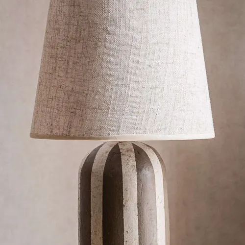 LAMPARA CEMENTO - RAYAS en Multicolor - Lámparas de mesa, Uruguay | La Iberica