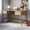 Escritorio Oslo - Natural con tejido en Marrón - Escritorios y sillas de escritorio, Uruguay | NYR, vista 1 de 6