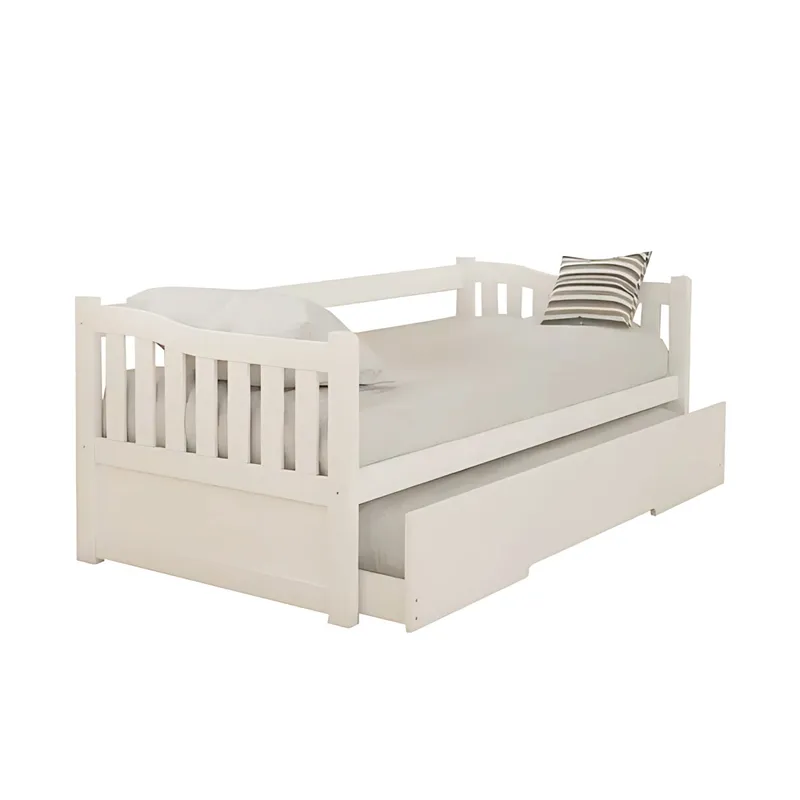 Cama Marinera - 1 Plaza Pino - Blanco TOTA en Blanco - Dormitorio, Uruguay | Rústico Hogar