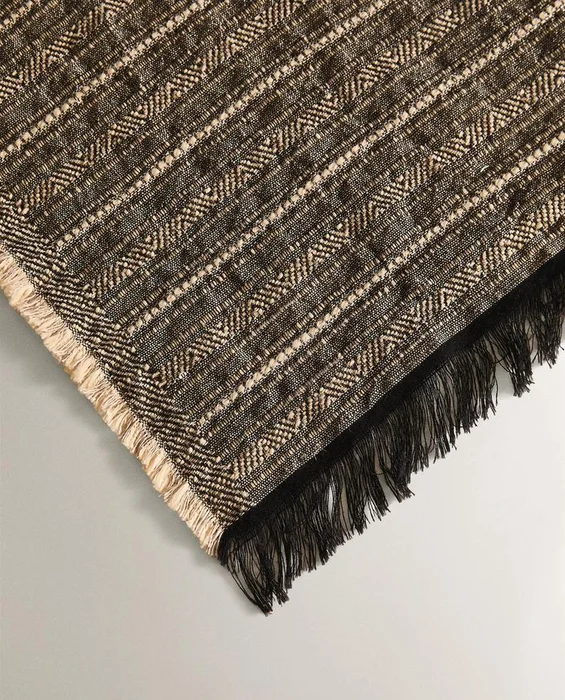 MANTA ALGODÓN LINO en Marrón - Textiles, Uruguay | Zara Home, vista 3