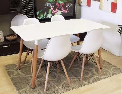 Mesa Eames Rectangular 1,20 Tapa Blanca en Blanco - Mesas de comedor, Uruguay | Soy Hogar, vista 5