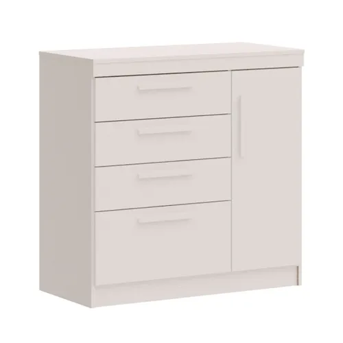 CASTRO-COMODA LILLE 3 CAJONES BLANCO 1130A-B en Blanco - Cómodas, Uruguay | Alfa Ventas