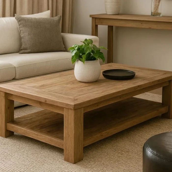 Mesa de living Linea Rimini AH552 en Madera natural - Mesas de living, Uruguay | La Cueva Muebles, vista 5