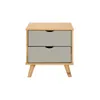 Mesa De Luz Madera Maciza Nordica 2 Cajones - Linea Dublin en Multicolor - Mesas de luz, Uruguay | Rústico Hogar, vista 4 de 5
