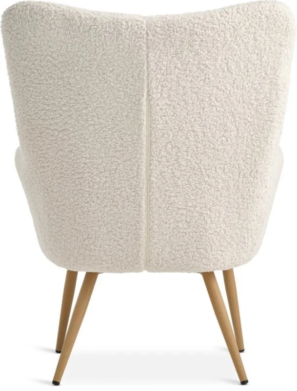 Sillón HUNDESTED 1 cuerpo tela felpa crudo en Blanco crudo - Butacas, banquetas y puffs, Uruguay | JYSK, vista 3