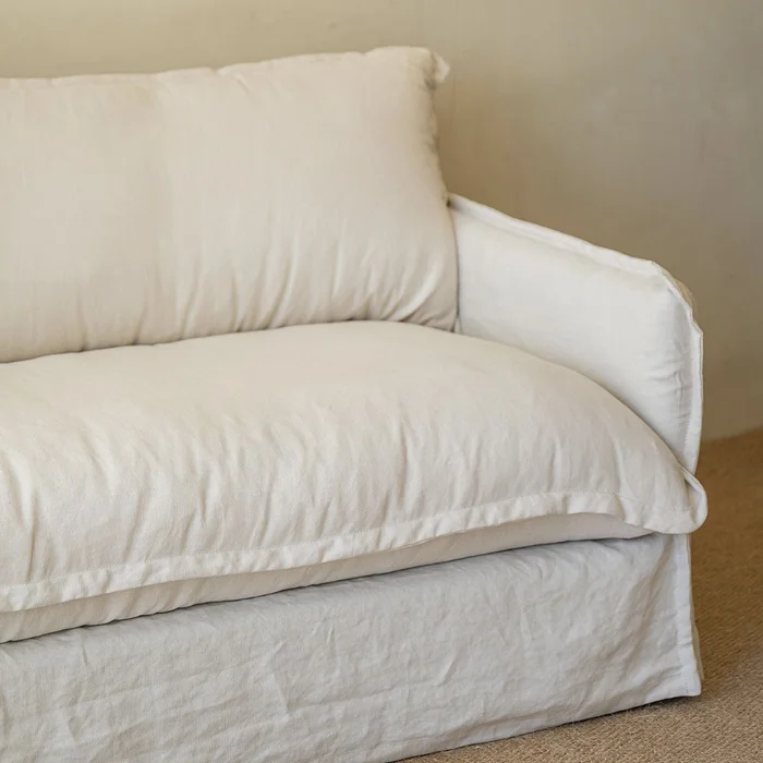 Sillón Elsa 220 lino tiza en tiza - Sillones y sofás, Uruguay | De Arcos, vista 4