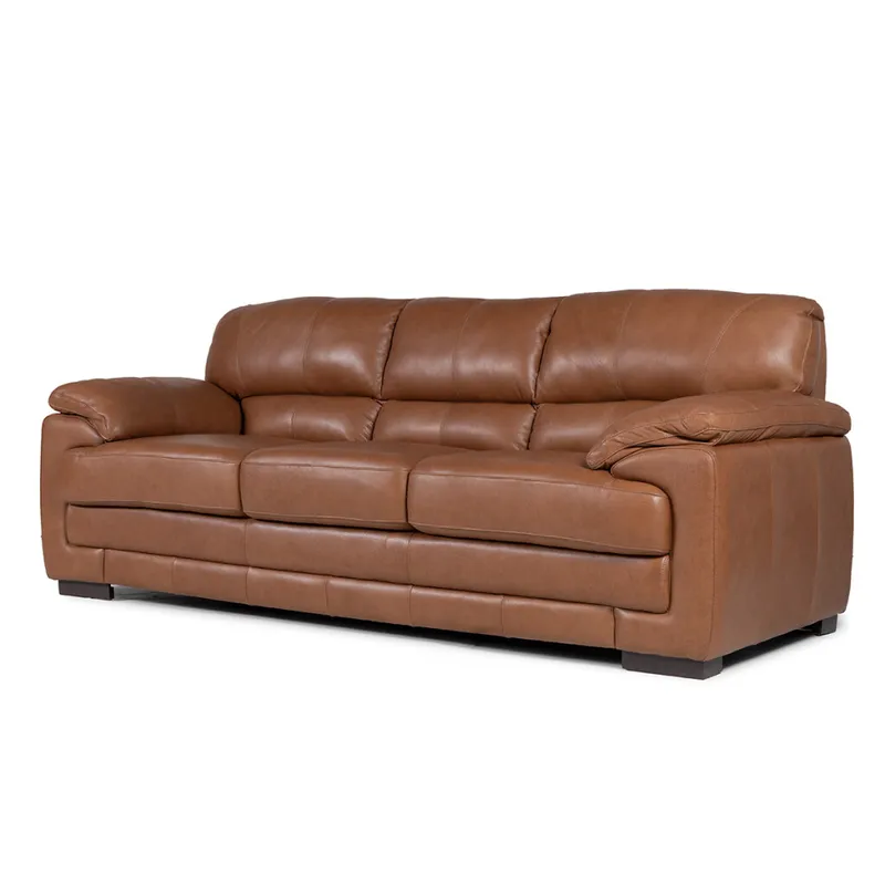 Sofá Oxford - Cuero Advanced - 3 cuerpos - Maverick Telha (Preventa) en Marrón - Sillones y sofás, Uruguay | NYR