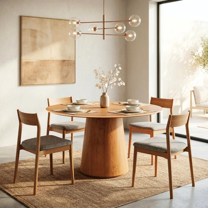 Mesa de comedor Zara 1.35 - Línea Manhattan - Marrón en Marrón - Mesas de comedor, Uruguay | Rústico Hogar, vista 3