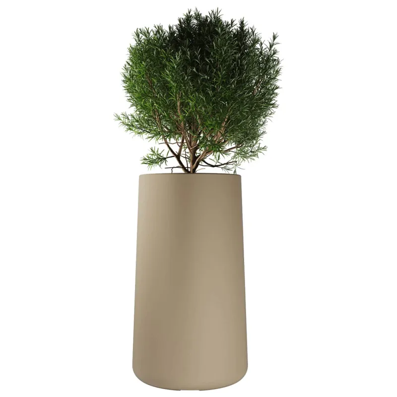 Macetero Gota 70 Beige Alto 55cm x 35cm Ancho Boca x Diam Base 40cm, 70 lts en Beige - Macetas, Uruguay | Champagne Home