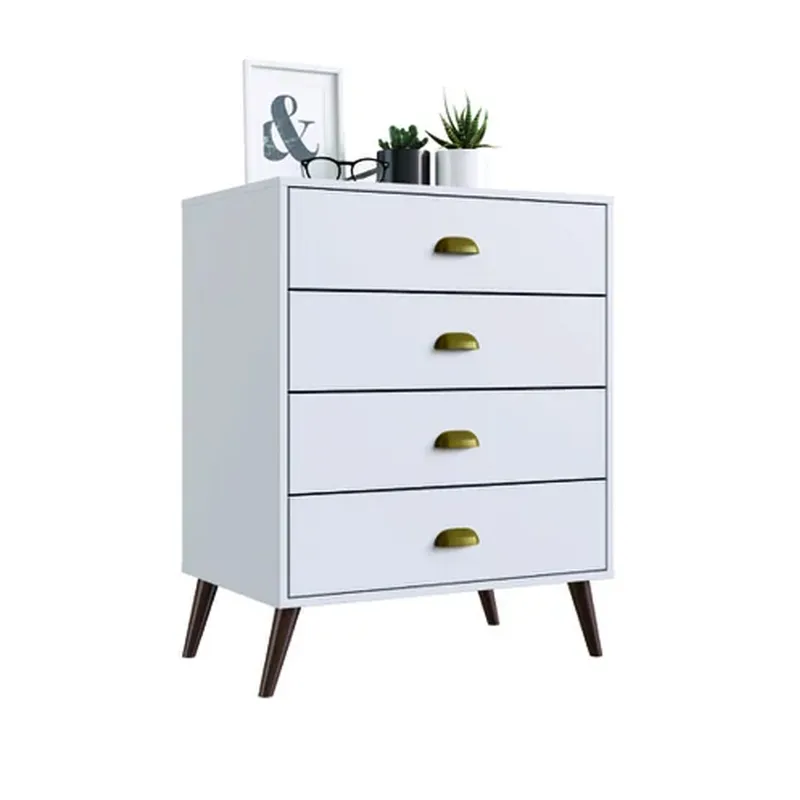 Comodas Cajoneras 4 Cajones Living Dormitorio Compacta en Blanco - Cómodas, Uruguay | Muebles Express