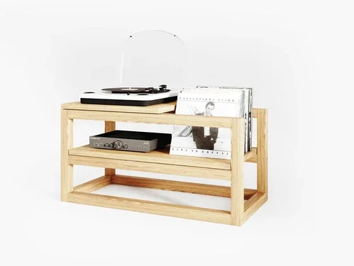 Mesa para Tocadiscos Dalila en Madera natural - Mesas de arrimo, Uruguay | Decoquadra, vista 4