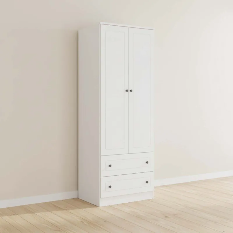 Placard 2 Puertas Mdf Blanco Americano Plus en Blanco - Roperos y placares, Uruguay | Divino