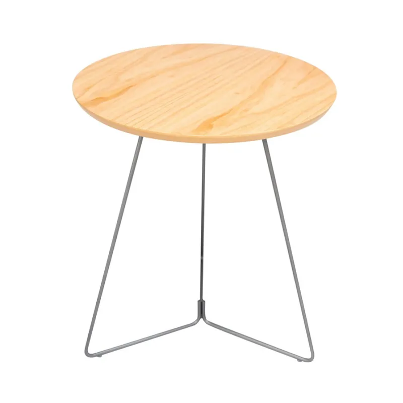 MESA LAT OVAL - BASE GRAFITO - TAPA MADERA CINAMOMO en Madera natural - Mesas de living, Uruguay | Champagne Home
