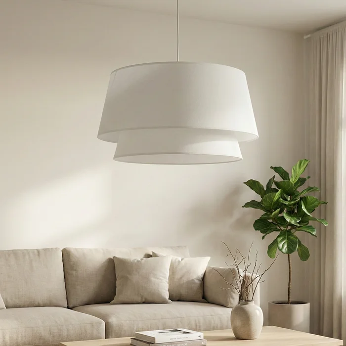 Niveo Tiered Canvas en Blanco - Lámparas colgantes, Uruguay | La Perla, vista 2