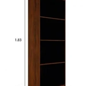 Biblioteca Estanteria 4 Estantes Sin Puertas Tabaco 700 en Marrón - Bibliotecas, Uruguay | Soy Hogar, vista 2