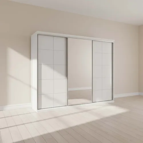 Ropero Placard 3 Puertas Corredizas Mdf Blanco South en Blanco - Roperos y placares, Uruguay | Divino
