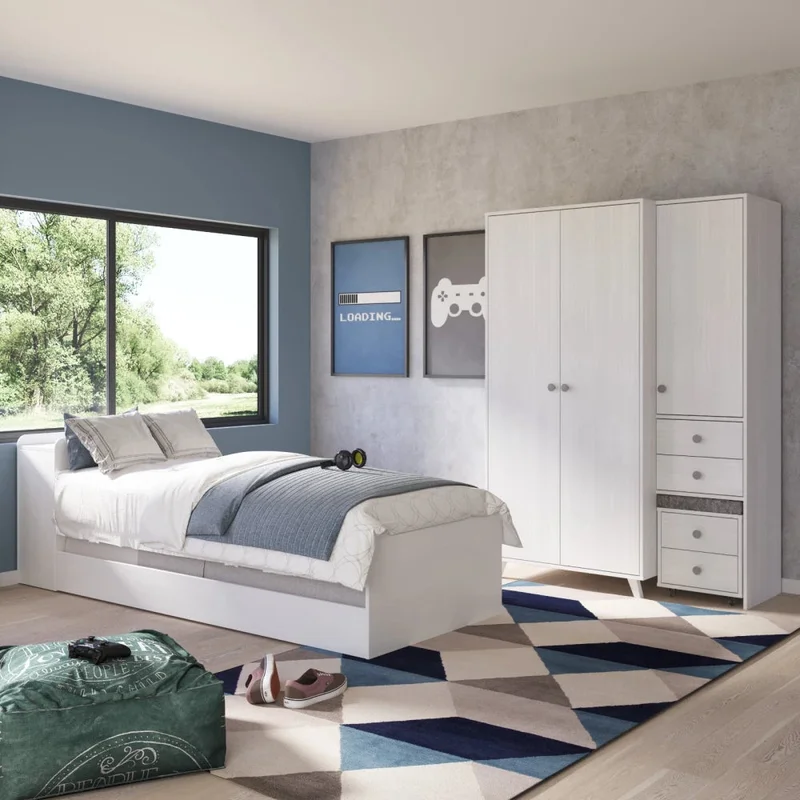 Ropero 3 Puertas Madera Maciza - Línea Versátil en Blanco - Roperos y placares, Uruguay | Ecowood, vista 3