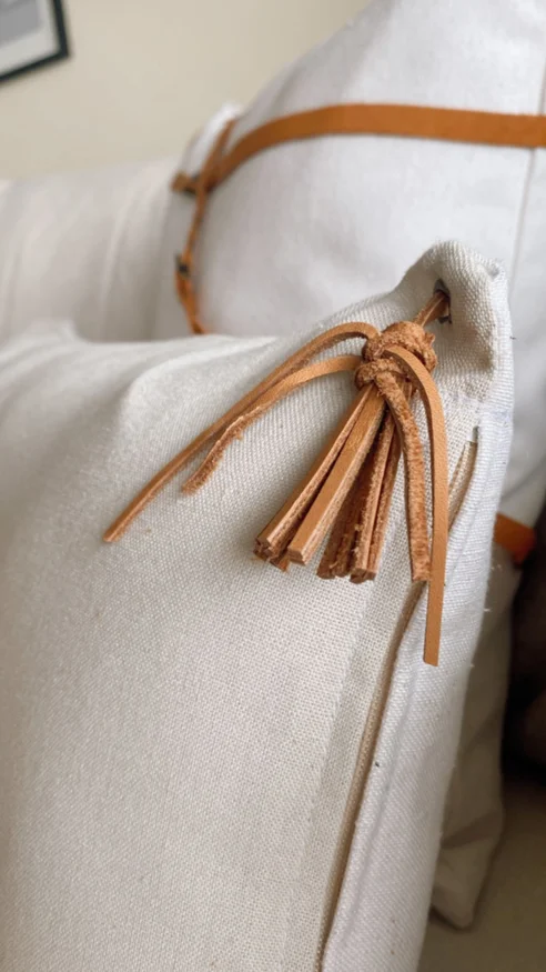 Almohadón puntas flecos en Gris - Textiles, Uruguay | Dreams On Time, vista 2