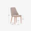 Silla Rosie de chenilla y patas de madera maciza de fresno con acabado natural - marrón en Marrón, Natural - Sillas, Uruguay | Kavehome, vista 10 de 10