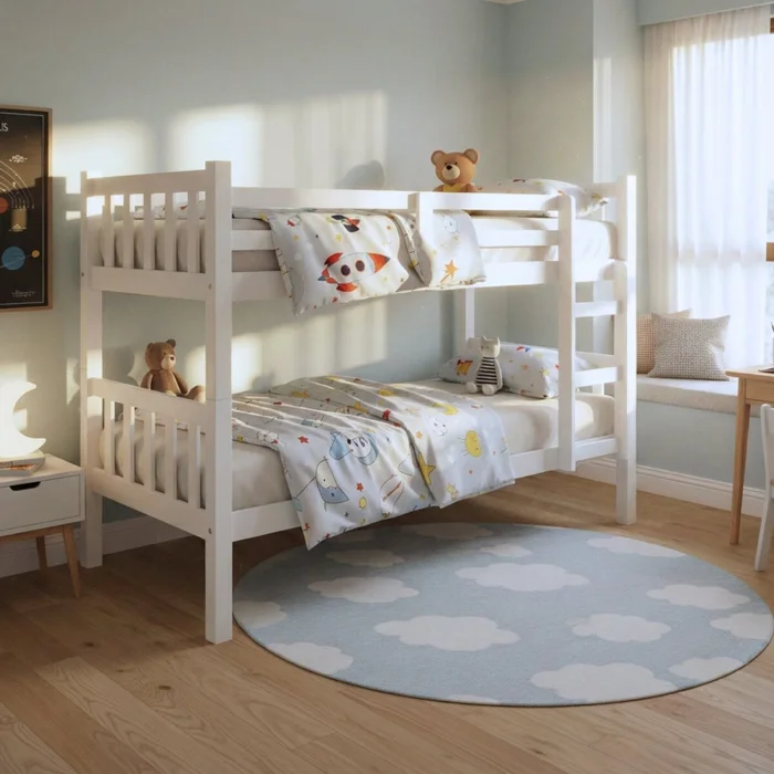Cucheta 1 plaza Tota - B102 - Blanco en Blanco - Dormitorio, Uruguay | Rústico Hogar, vista 2