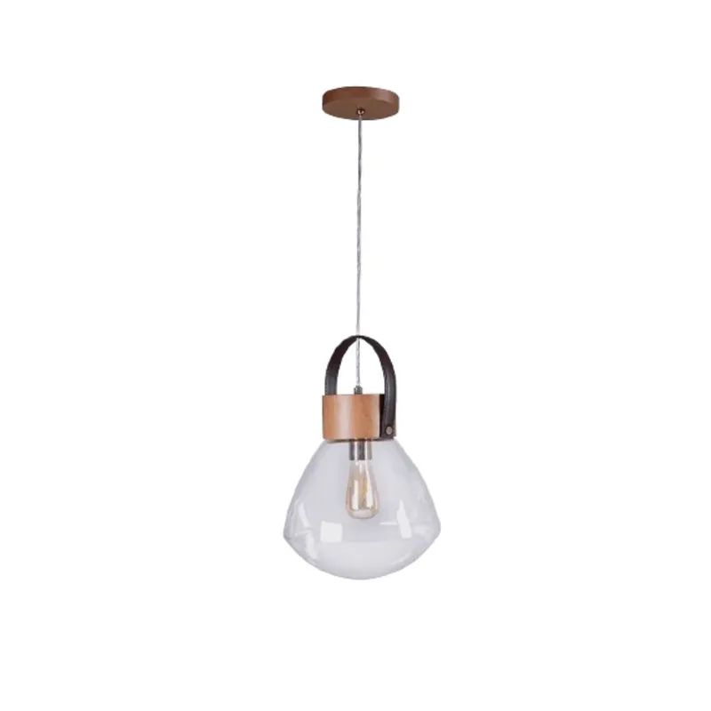 Lámpara Colgante Lampadari Vidrio y Madera - Mediano en Madera natural - Lámparas colgantes, Uruguay | Berna home