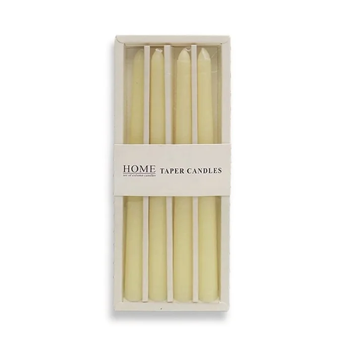 SET 4 VELAS 25CM BLANCO en Blanco - Velas y Portavelas, Uruguay | Koz