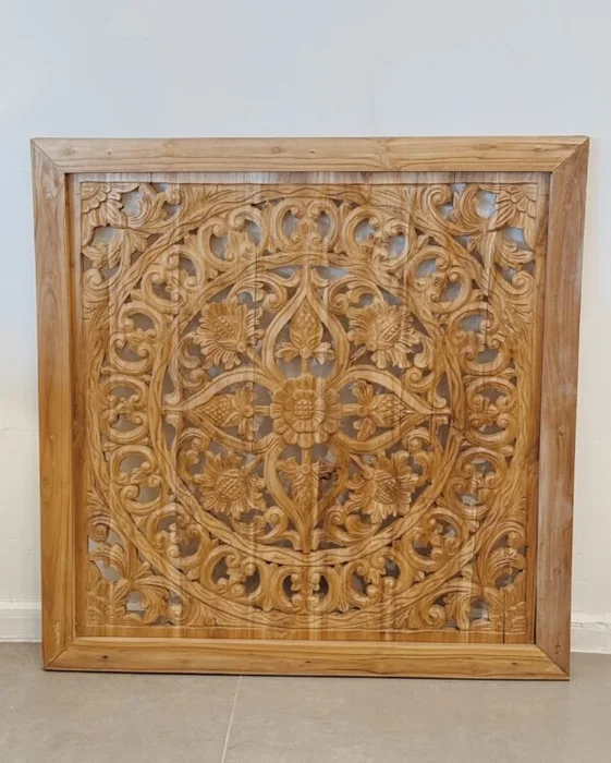 Talla cuadrada con borde en Madera natural - Decoración, Uruguay | Balihai