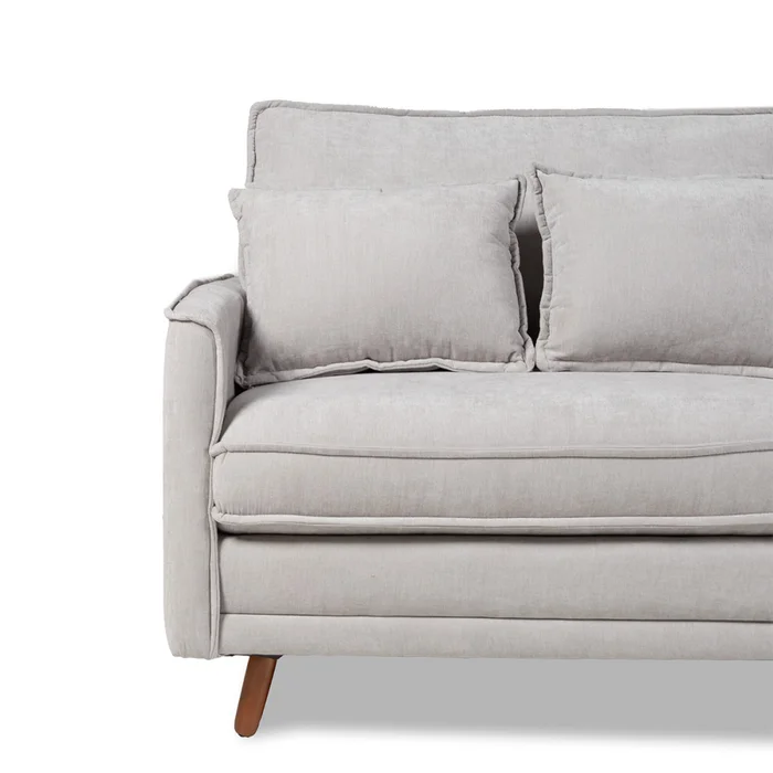 Sofá Realeza - Tela Microfibra - 3 cuerpos - 12073 (Greige) en Beige - Sillones y sofás, Uruguay | NYR, vista 3