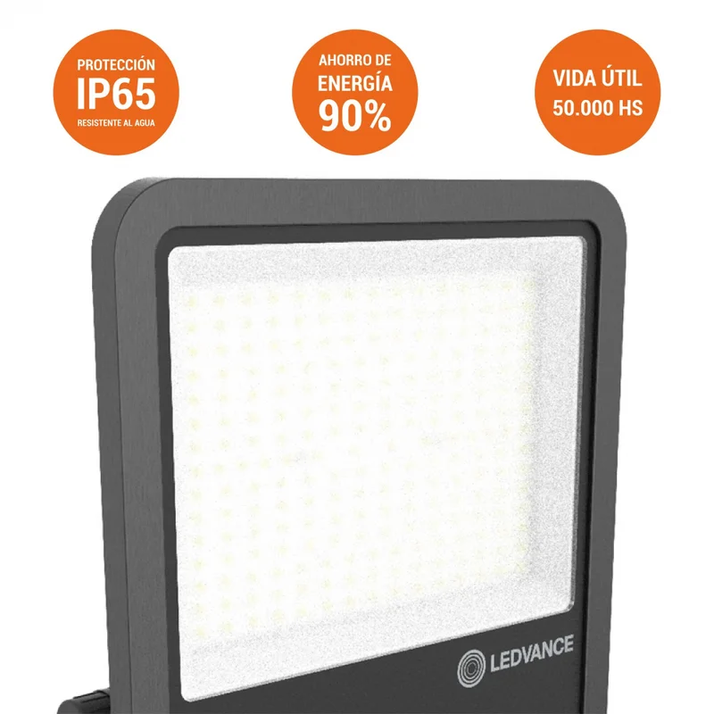 Proyector LED LEDVANCE OSRAM 200W Luz Neutra en Negro - Lámparas de pie, Uruguay | Serlux, vista 3