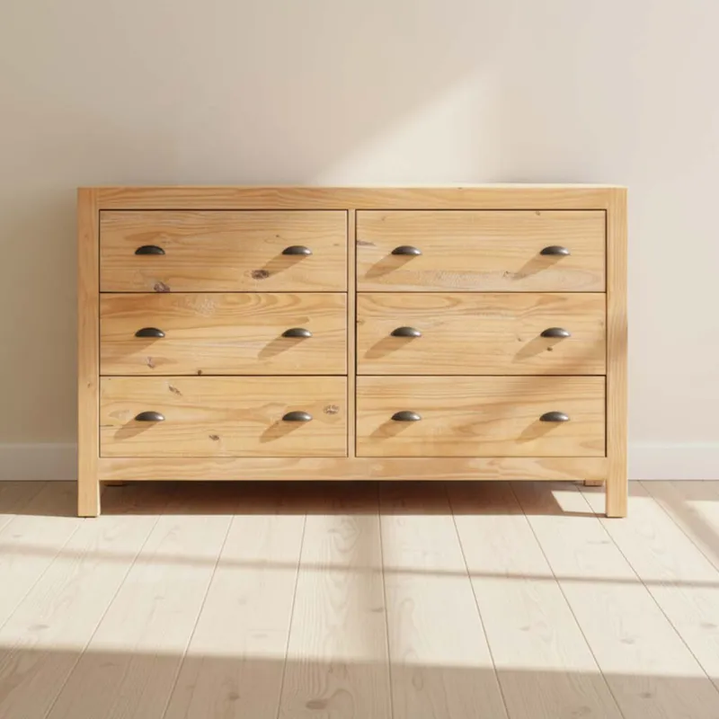 Cómoda Cajonera Madera Natural-beige Montauk en Madera natural - Cómodas, Uruguay | Divino