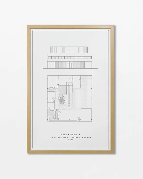Le Corbusier - Villa Savoye en Blanco - Láminas, Uruguay | La Cuadrería