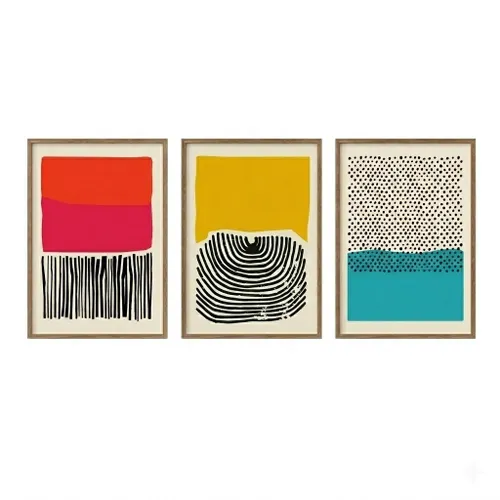 Kit 3 Cuadros – Pulso Cromático – 30 x 40 - Decoración de pared, Uruguay | Berna home