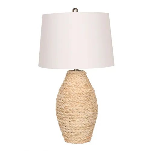 Lampara de mesa - Rattan Trenzada en Beige - Lámparas de mesa, Uruguay | Rústico Hogar