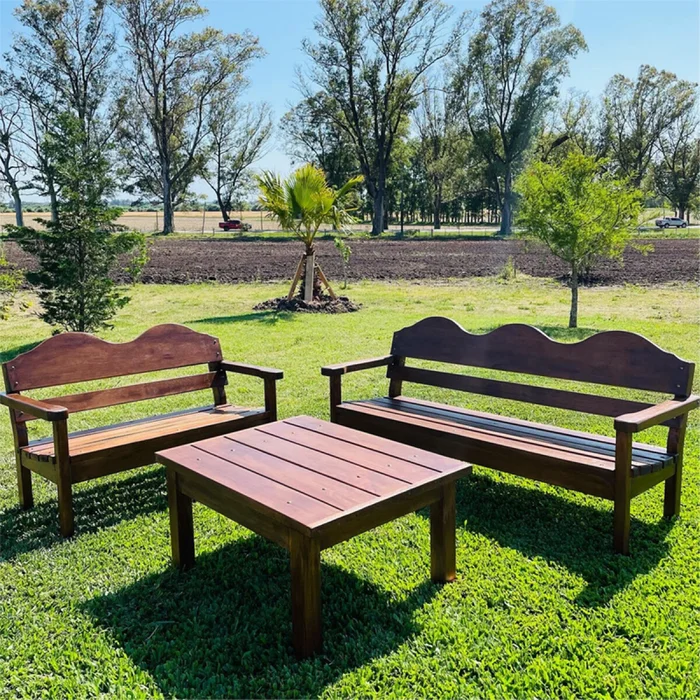 Sillón clásico 3 cuerpos — Serra Amoblamientos en Marrón - Muebles para el exterior, Uruguay | Serra Amoblamientos, vista 2