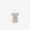 Mesa auxiliar Pada de terrazo blanco Ø 40 cm en Blanco - Mesas de arrimo, Uruguay | Kavehome, vista 6 de 6