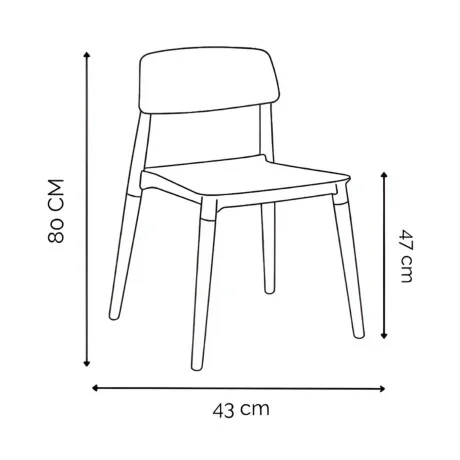 Silla Milan - Negro en Negro - Sillas, Uruguay | La Cueva Muebles, vista 10