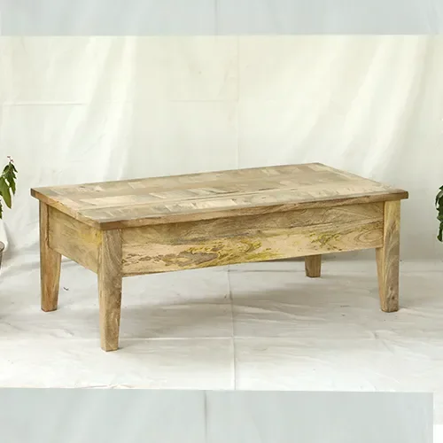M73 Mesa ratona elevable 120x65x45 en Madera natural - Mesas de living, Uruguay | Victoriana