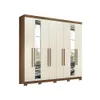 Ropero Placares Master Vip 8 Puertas 8 Estantes Con Espejo en Off-white, Uruguay | Lais Muebles, vista 1 de 4