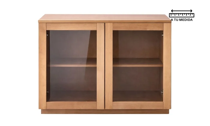 Aparador AMBAY Natural con Vidrio en Madera natural - Aparadores y recibidores, Uruguay | Finkel
