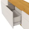 Rack Classic 180 - 3 cajones - Off White y Natural en Blanco - Muebles para TV, Uruguay | NYR, vista 4 de 4