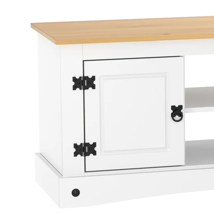 Rack Tv 2 Puertas 2 Estantes Linea Mexicana Dormitorio E1637 en Blanco - Muebles para TV, Uruguay | Soy Hogar, vista 2