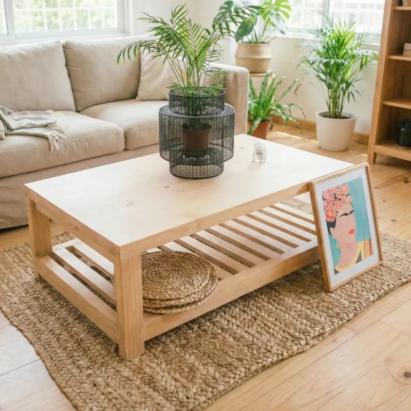 Mesa Ratona Fuko en Madera natural - Mesas de living, Uruguay | Treehouse Deco