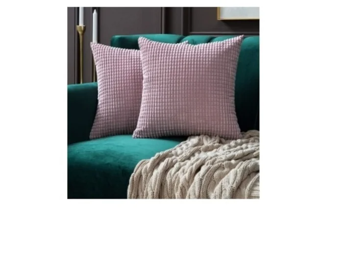 Almohadón Pana Pink (trama a cuadros) en Rosa - Textiles, Uruguay | Finkel