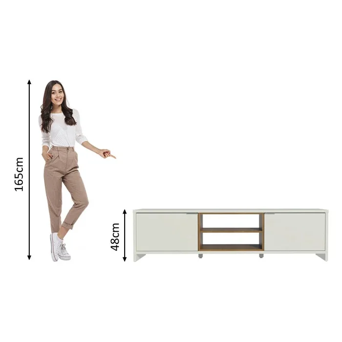 Rack TV hasta 75 Pulgadas Metz 180 cm 2 Puertas Rústico - Muebles para TV, Uruguay | Balton, vista 10